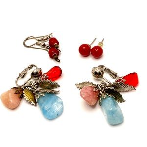 Vintage Earrings Estate Jewelry 70's 80's 90's Lot ✨H006